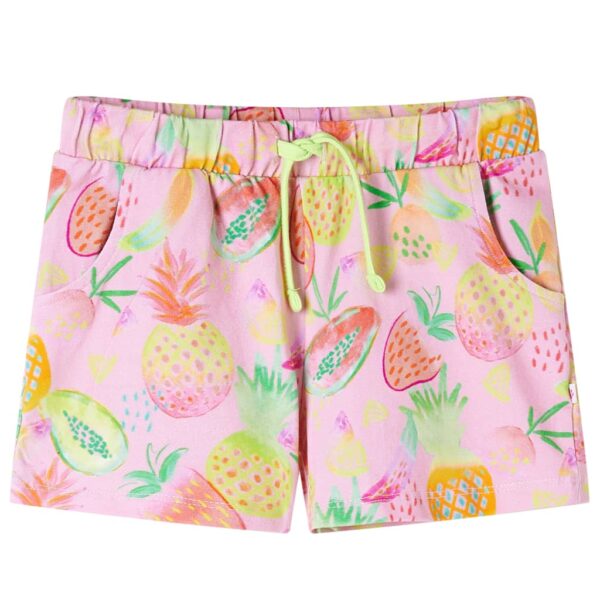 Kindershort Met Trekkoord 116 Zachtroze