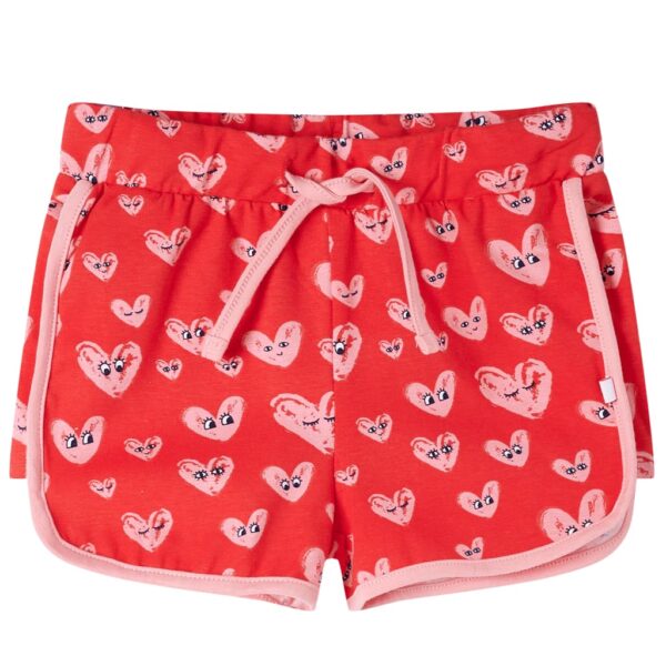 Kindershort Met Trekkoord 92 Rood