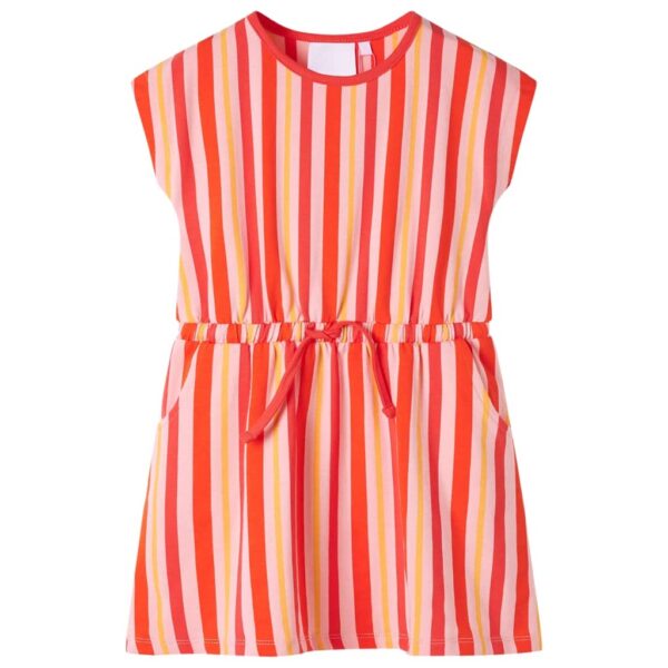 Kinderjurk Met Trekkoord 116 Roze En Rood