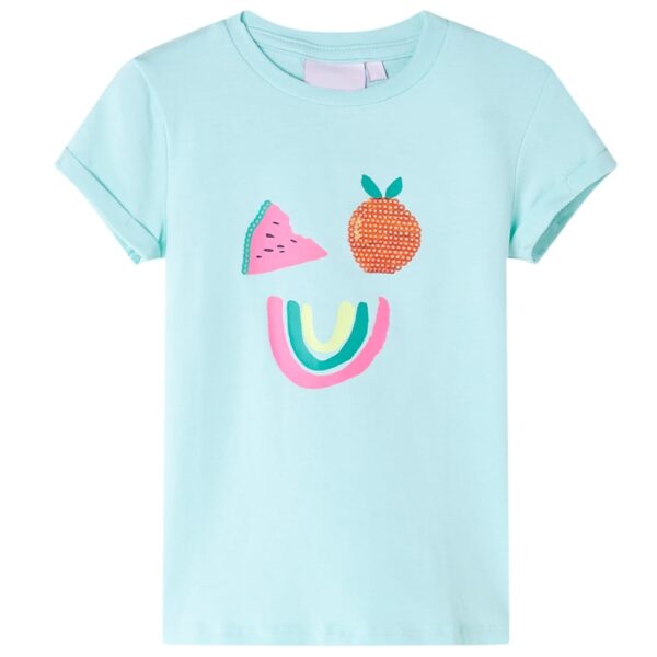 Kindershirt 92 Lichtzeeblauw