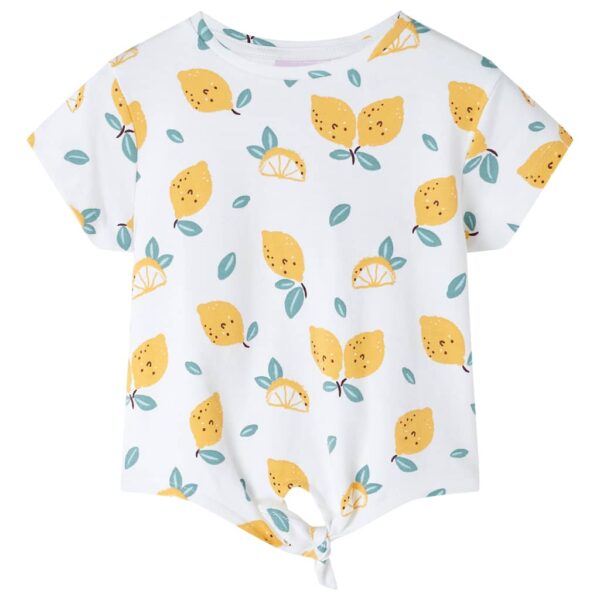 Kindershirt Met Knoop In De Zoom 92 Ecru