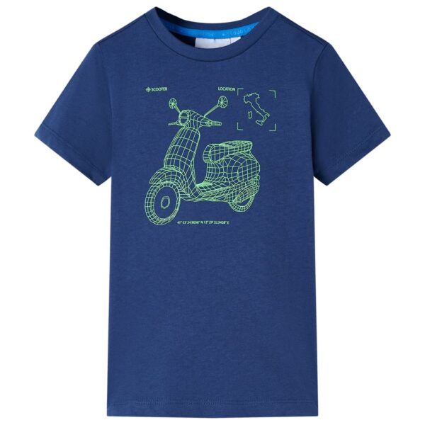 Kindershirt 128 Donkerblauw