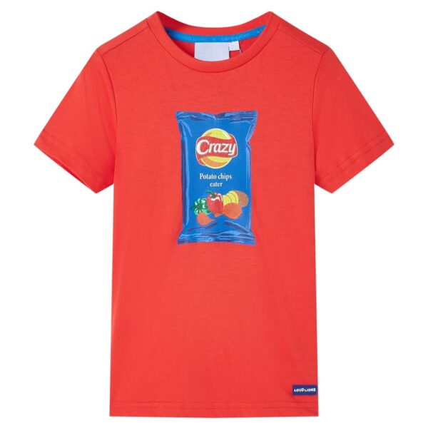 Kindershirt Met Korte Mouwen 128 Rood