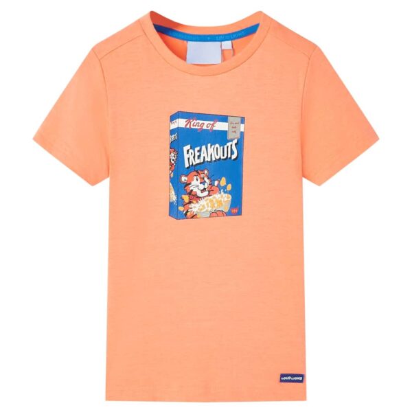 Kindershirt Met Korte Mouwen 104 Neonoranje