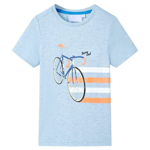 Kindershirt 140 Gemêleerd Zachtblauw
