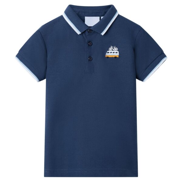 Kinderpoloshirt 128 Donkerblauw