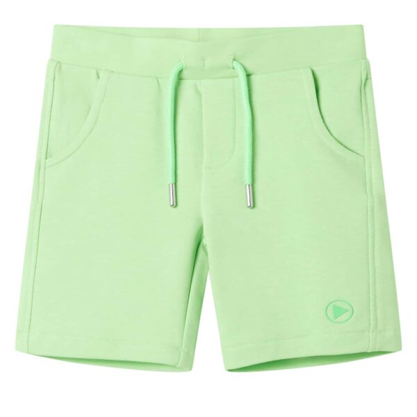 Kindershort 128 Fluorescerend Groen