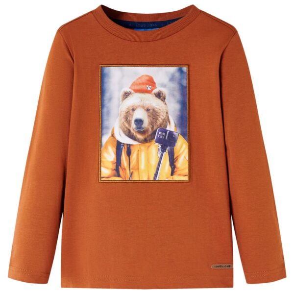 Kindershirt Met Lange Mouwen 140 Oranjebruin