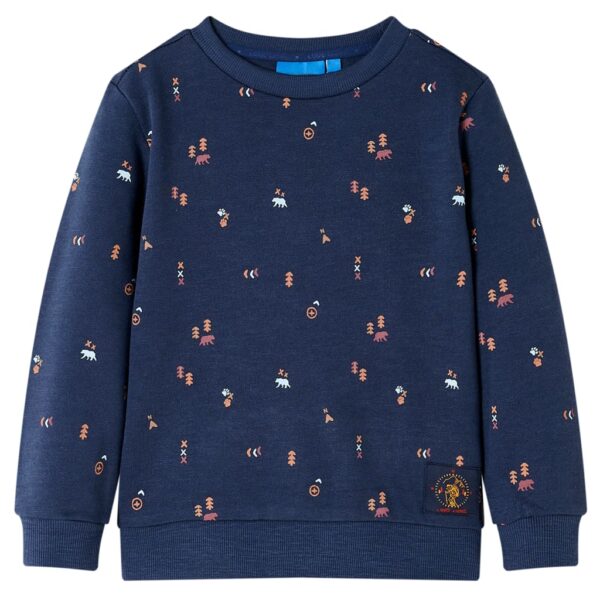 Kindertrui 92 Gemêleerd Marineblauw