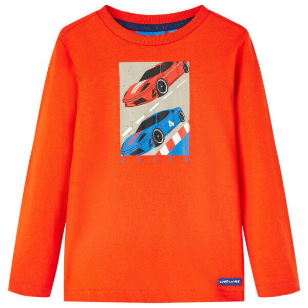 Kindershirt Met Lange Mouwen 116 Felroranje
