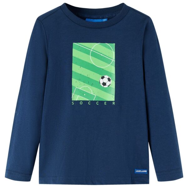 Kindershirt Met Lange Mouwen 116 Marineblauw