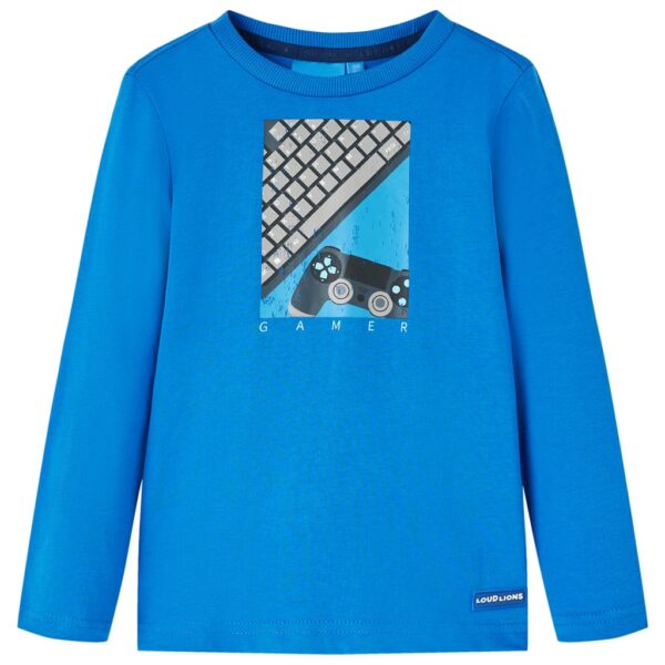 Kindershirt Met Lange Mouwen 104 Kobaltblauw