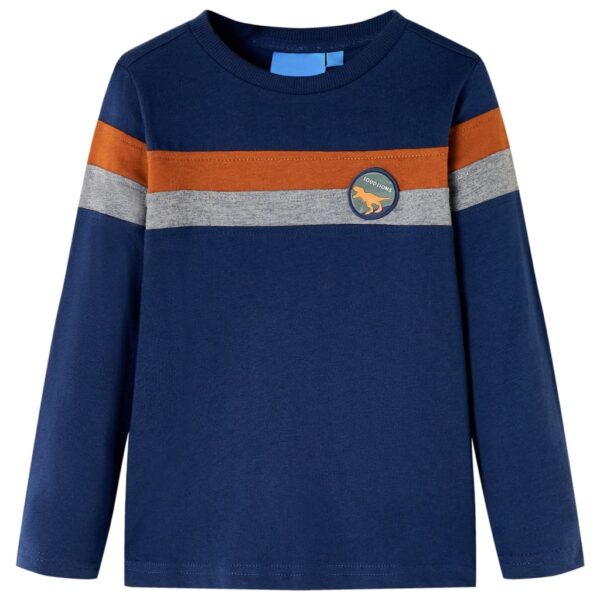 Kindershirt Met Lange Mouwen 104 Marineblauw