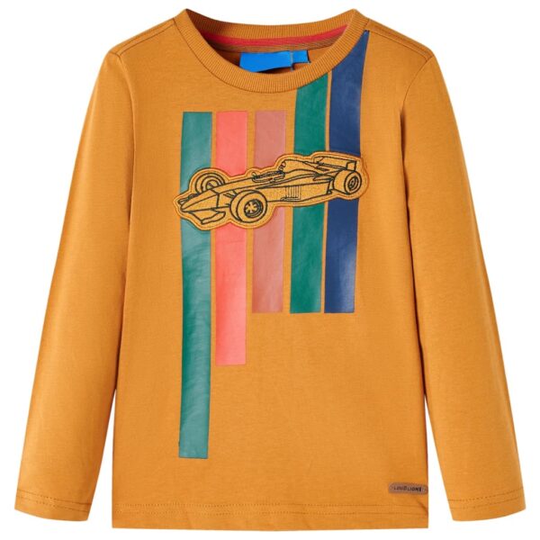 Kindershirt Met Lange Mouwen 128 Donkerkleurig
