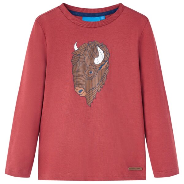 Kindershirt Met Lange Mouwen 128 Bruin