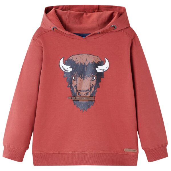 Kindertrui Met Capuchon 104 Roodbruin