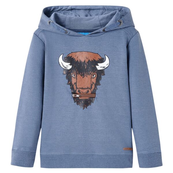 Kindertrui Met Capuchon 116 Gemêleerd Blauw
