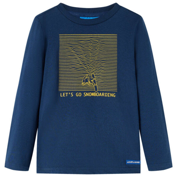 Kindershirt Met Lange Mouwen 104 Marineblauw