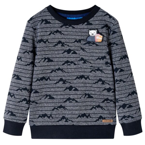 Kindertrui 128 Gemêleerd Marineblauw
