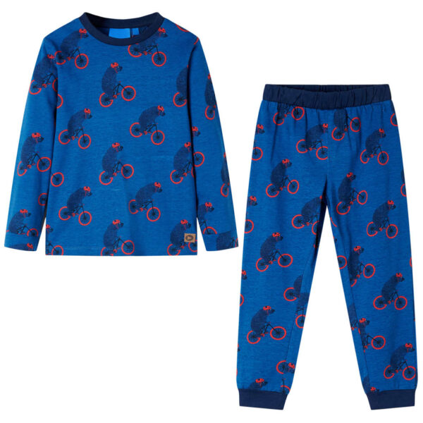 Kinderpyjama Met Lange Mouwen 104 Petroleumkleurig