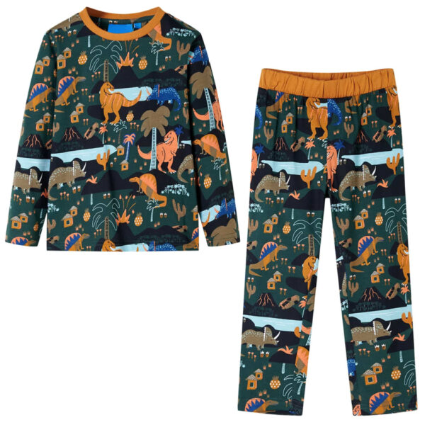Kinderpyjama Met Lange Mouwen 104 Donkergroen