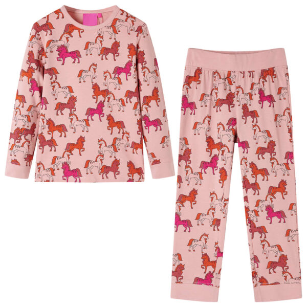 Kinderpyjama Met Lange Mouwen 92 Lichtroze