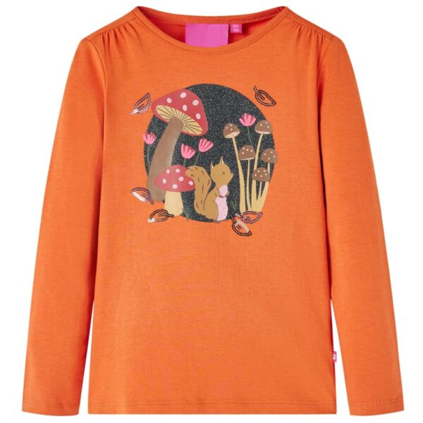 Kindershirt Met Lange Mouwen 104 Bruin