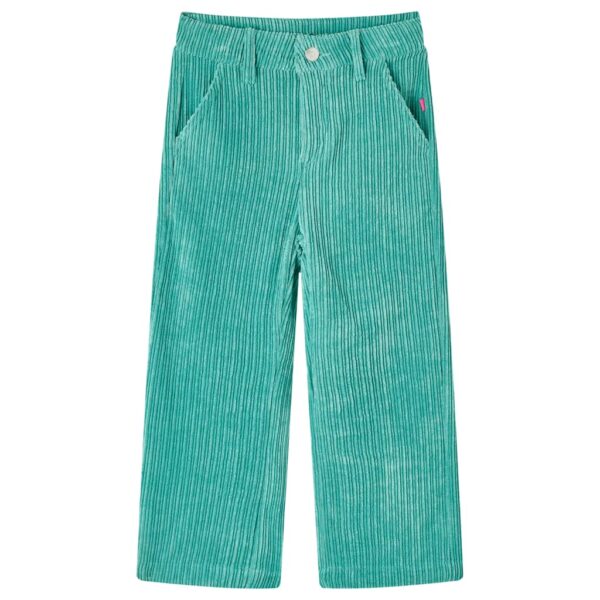 Kinderbroek 104 Ribfluweel Mintgroen