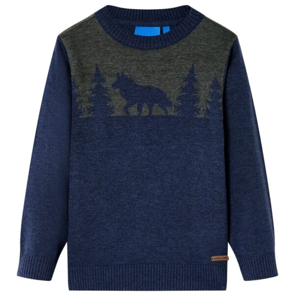Kindertrui Gebreid 140 Marineblauw