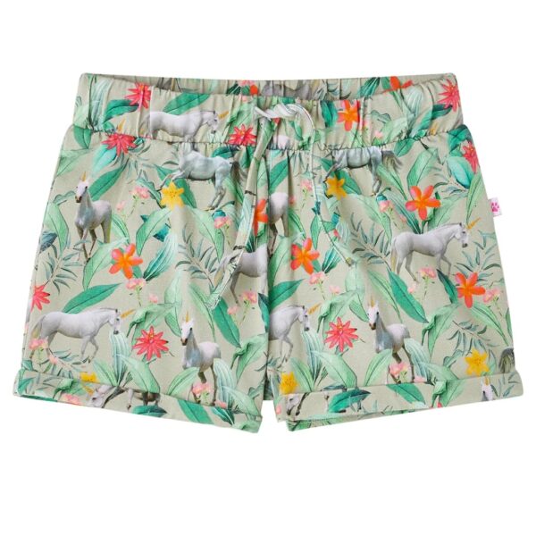 Kindershorts Met Trekkoord 128 Lichtkaki
