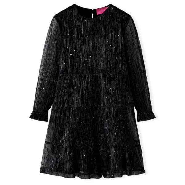 Kinderjurk Met Lange Mouwen 128 Zwart