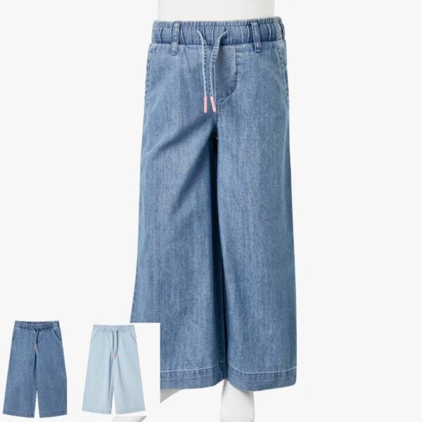 Unisex Kinder Culottes in Denim Look Voor Comfort en Bewegingsvrijheid