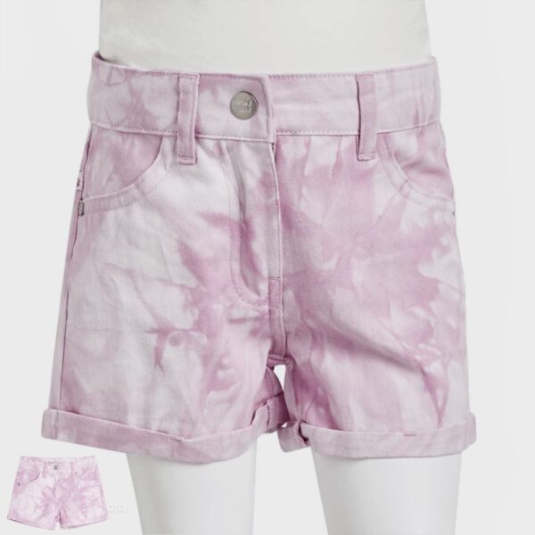 Trendy Meisjes Shorts | Comfortabele Denim met Tie-Dye Effect